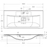 Раковина из литьевого мрамора, 1000x445x150 BelBagno BB1000/445-LV-MR-PR