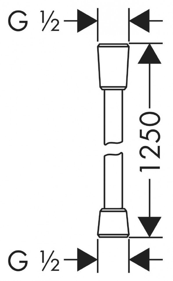 Душевой шланг Hansgrohe Comfortflex 125 28167000