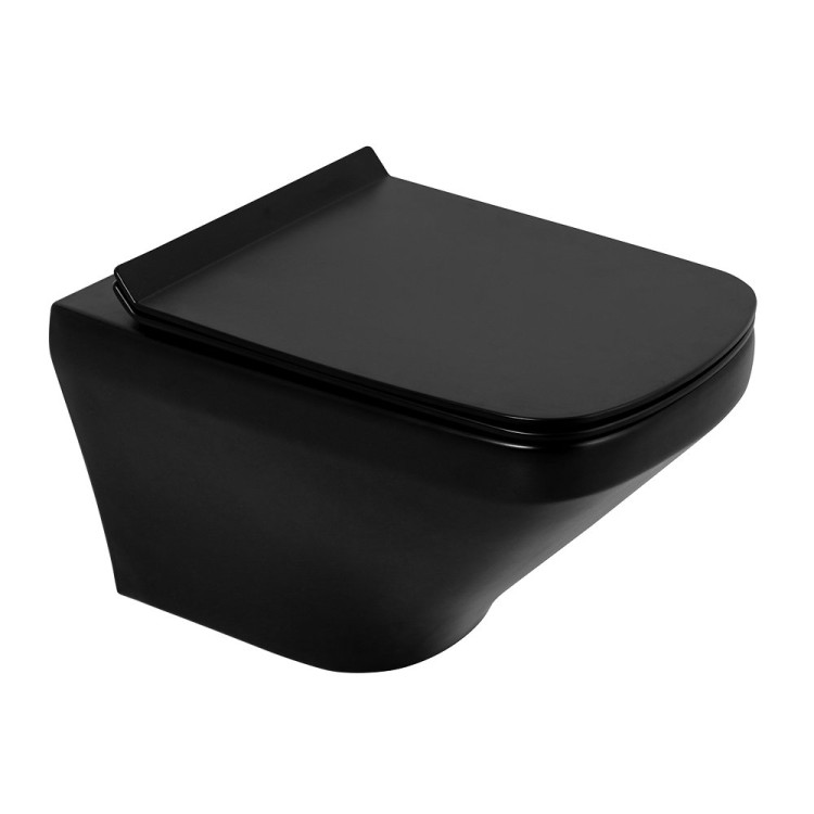 Сиденье дюропласт, soft close, металлическое крепление Cezares BB3201SC-MB