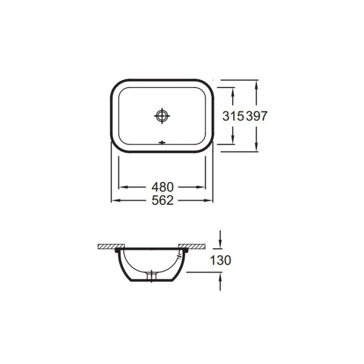 Раковина Jacob Delafon Vox 56 EYA102-00