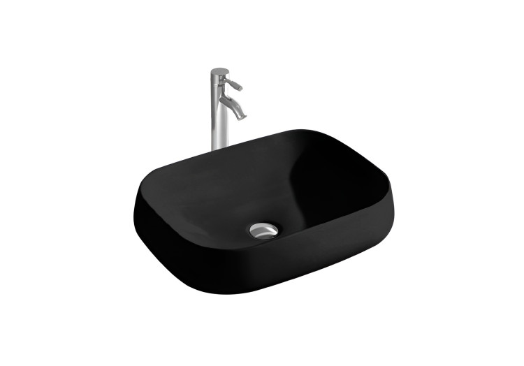 Раковина накладная для установки на столешницу Aquatek AQ5526-MB 560*420*140, матовый черный