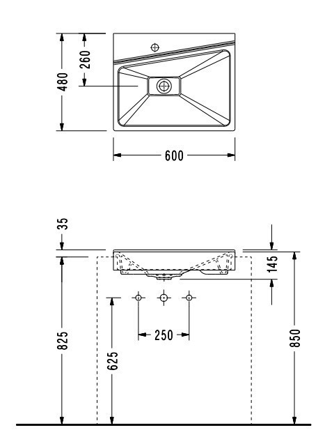 Раковина Serel 4life 60 FL44+TP10