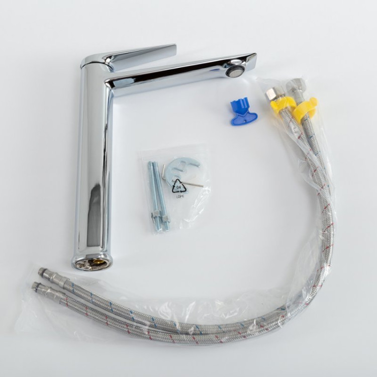 Смеситель для накладной раковины без донного клапана Cezares LINER-LC-GM-W0