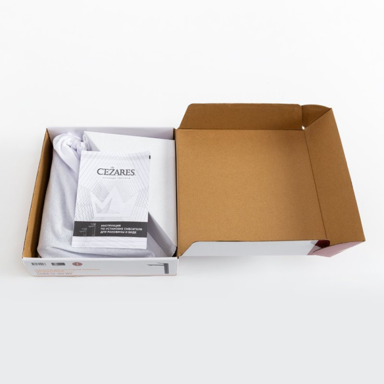 Смеситель для накладной раковины без донного клапана Cezares LINER-LC-GM-W0