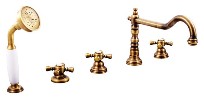 Смеситель на борт ванны Rav Slezak Morava retro MK364.5PSM