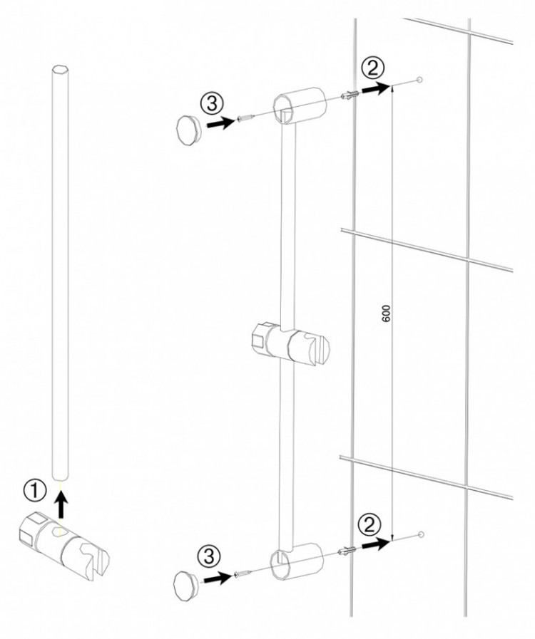 Душевой гарнитур Jacob Delafon Eco E14320-CP