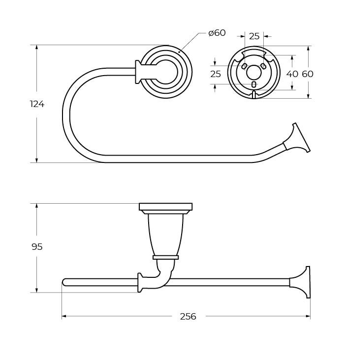 Полотенцедержатель подвесной ART&MAX AM-E-2606-Do