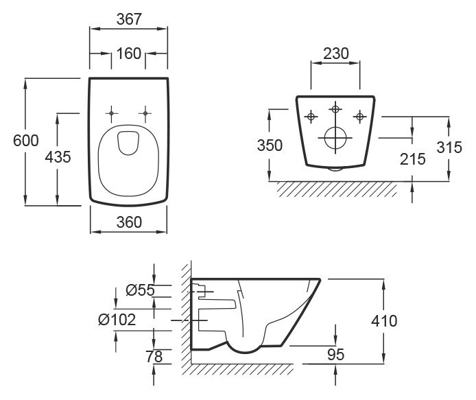 Унитаз Jacob Delafon Escale E1306-00 подвесной