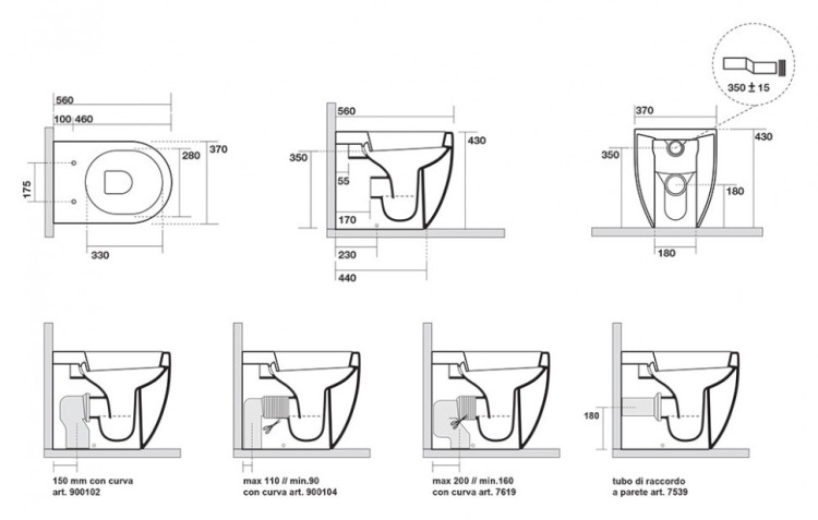 Унитаз Kerasan Flo 3118 приставной