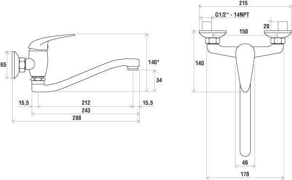 Смеситель Ravak SN 041.00/150