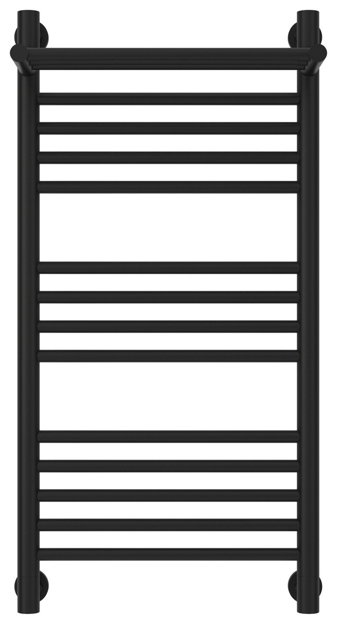 Полотенцесушитель водяной Сунержа Богема с полкой+ 800х400 Матовый чёрный
