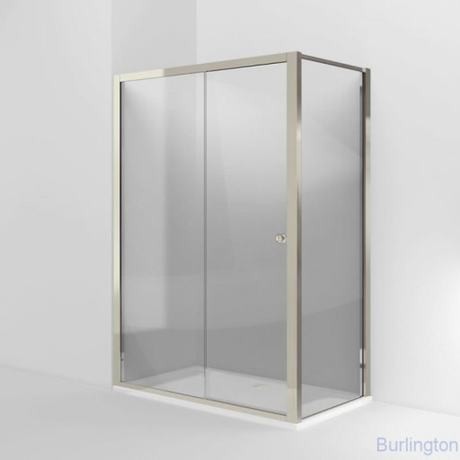 Дверь Arcade 1400mm раздвижная с боковым экраном 800mm, никель [ARC47 + ARC52]