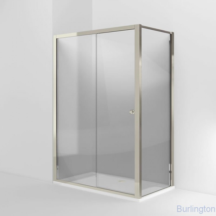 Дверь Arcade 1400mm раздвижная с боковым экраном 800mm, никель [ARC47 + ARC52]