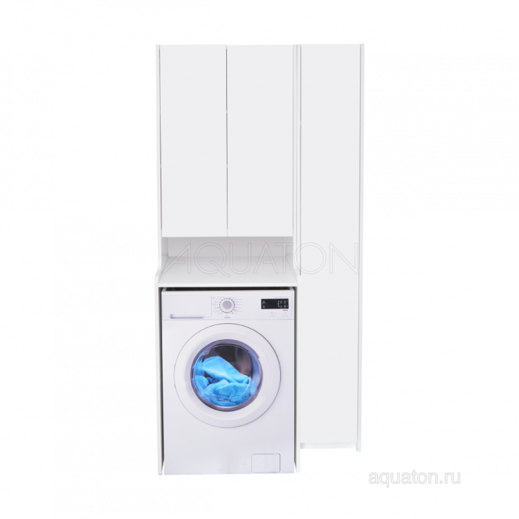 Шкаф - колонна AQUATON Лондри белая, узкая 1A260603LH010