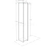 Шкаф - колонна AQUATON Лондри белая, узкая 1A260603LH010
