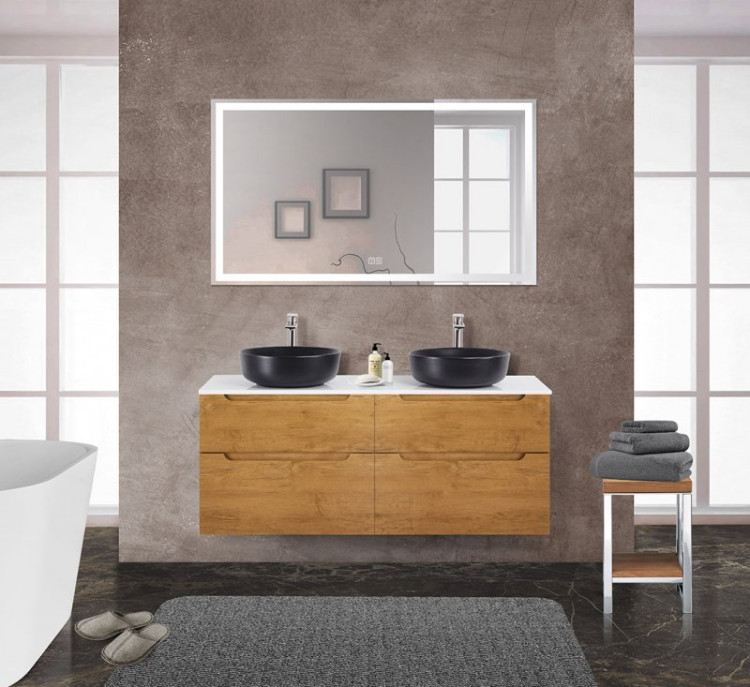 База под керамическую раковину подвесная с двумя выкатными ящиками BelBagno ETNA-700-2C-SO-BO-P