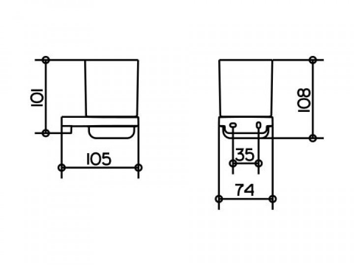 Стакан для ванной комнаты Keuco Collection Moll 12750 019000