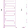 Полотенцесушитель водяной Сунержа Элегия+ 1200х400 Без покрытия
