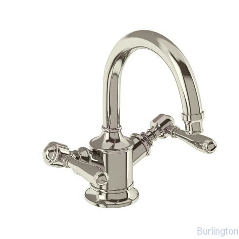 Смеситель для раковины, 1 отв, ручки - леверы, никель [ARC14 + ARC67 NKL]