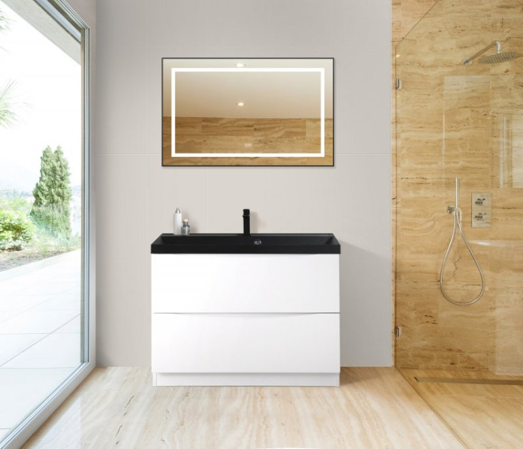 Раковина из литьевого мрамора 800x450x142 BelBagno BB800/450-LV-MR-FT