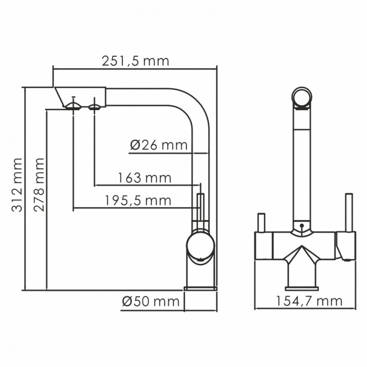 WasserKRAFT A8317 Смеситель для кухнпофильтр