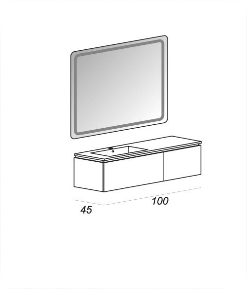 Зеркало со встроенной LED подсветкой, Bluetooth и сенсорным выключателем, 100x108 Cezares 45010