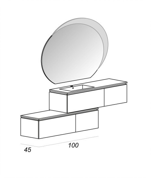 Зеркало со встроенной LED подсветкой, Bluetooth и сенсорным выключателем, 100x108 Cezares 45010