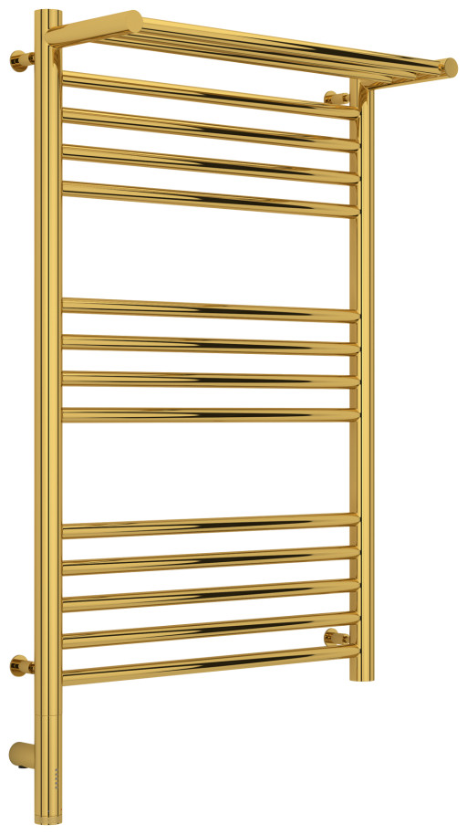 Полотенцесушитель электрический Сунержа Богема с полкой 3.0 800х500 / МЭМ левый Золото