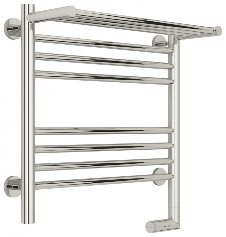 Полотенцесушитель электрический Сунержа Богема с полкой 2.0 500х500 МЭМ правый Без покрытия