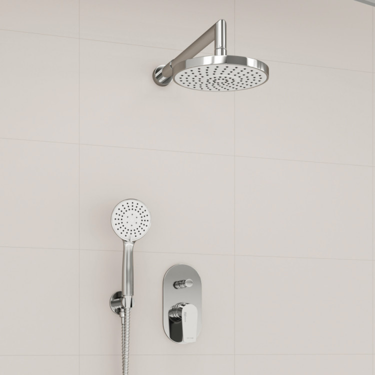 WasserKRAFT A16629 Встраиваемый комплект для душа с верхней душевой насадкой и лейкой