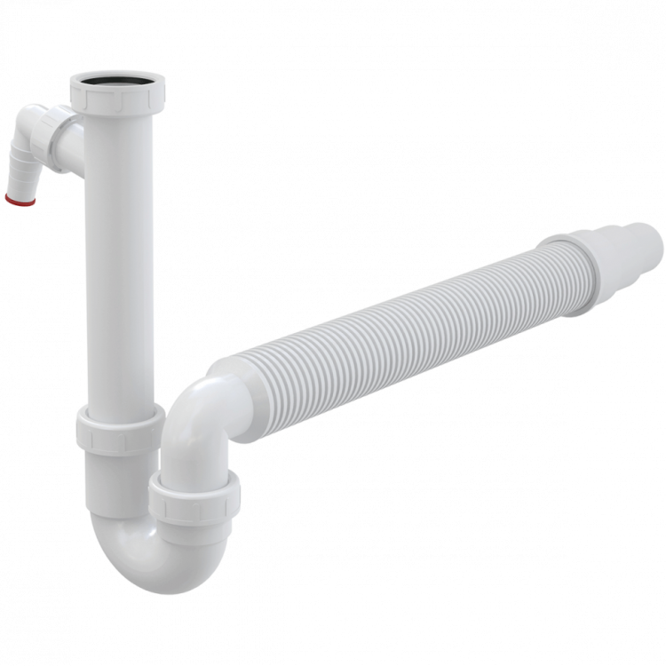 Сифон трубчатый с накидной гайкой 6/4