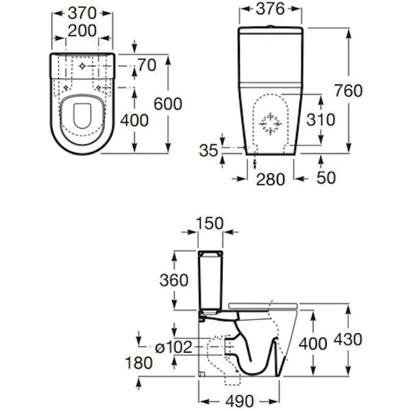 Бачок для унитаза Roca Inspira 341520000