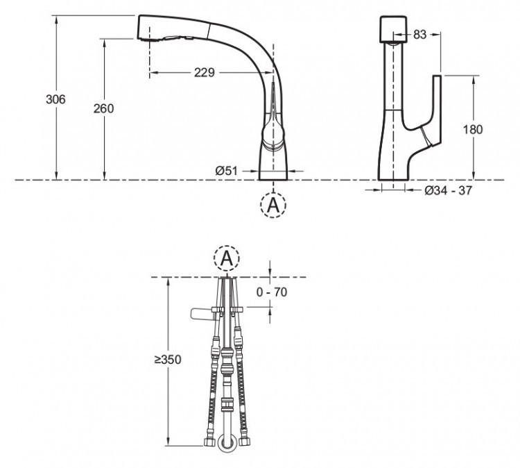 Смеситель для кухни Jacob Delafon Elate E13963-CP