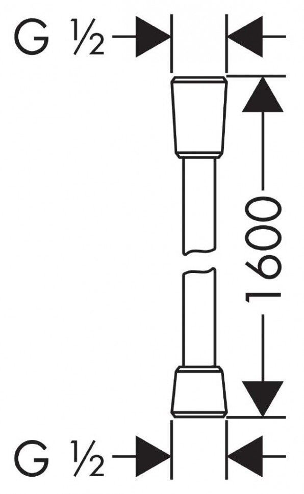 Душевой шланг Hansgrohe Comfortflex 160 28168000