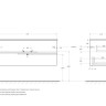 База под раковину подвесная с двумя выкатными ящиками, 970x450x500 Cezares DUET-1000-2C-SO-BO