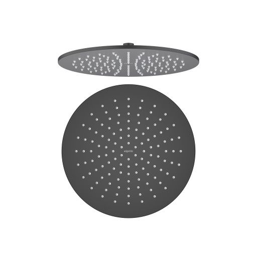 Круглый верхний душ  300*7 мм Aquatek, матовый черный AQ2079MB