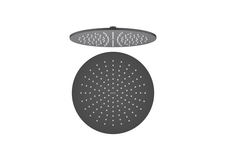 Круглый верхний душ 300*7 мм Aquatek, матовый черный AQ2079MB