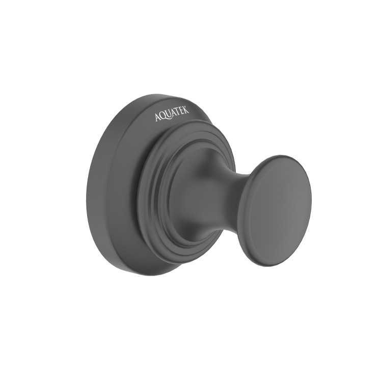 Крючок Aquatek матовый черный AQ4501MB Классик