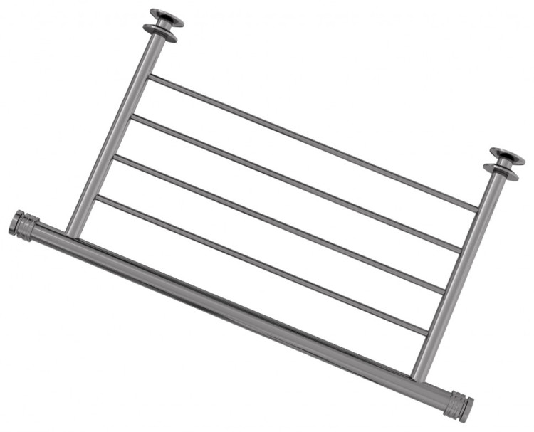 Полка прямая Сунержа 4П 370 Чёрный хром