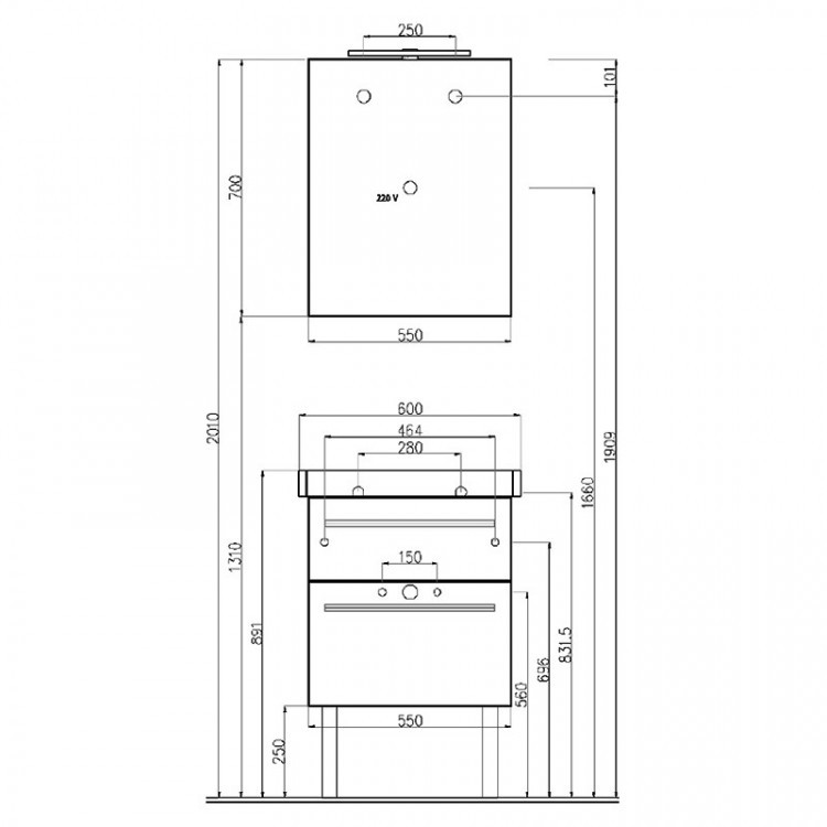 Тумба с раковиной Villeroy&Boch 2Day2 55 подвесная
