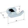 Крючок для полотенец Bemeta Oval 118406031