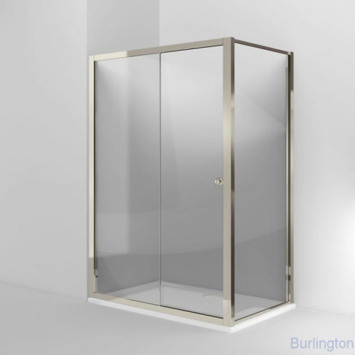 Дверь Arcade 1400mm раздвижная с боковым экраном 900mm, никель [ARC47 + ARC53]