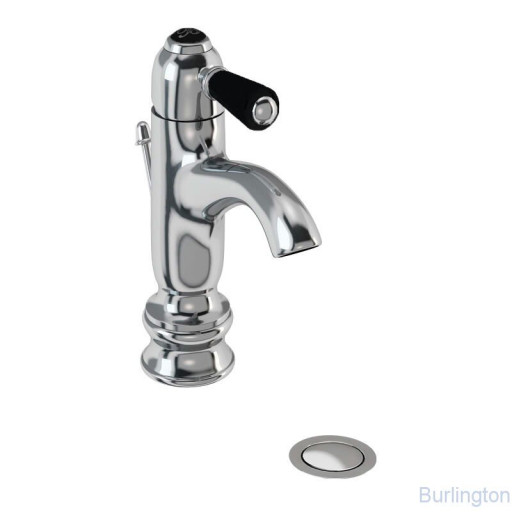 Смеситель для раковины на 1 отверстие Regent, с донным клапаном [CHR22 BLA]