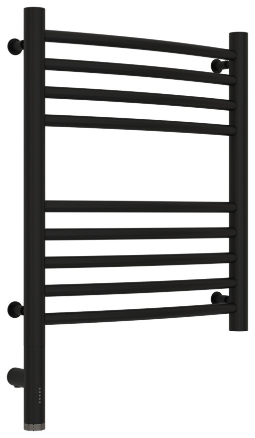 Полотенцесушитель электрический Сунержа Богема 3.0 выгнутая 500х400 МЭМ левый Матовый чёрный