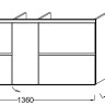 Мебель для раковины 140 см Jacob Delafon SOPRANO EB1332-E10