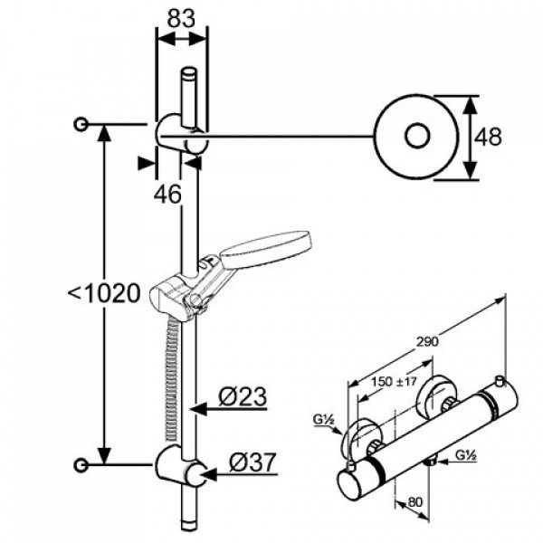 Смеситель для душа Kludi A-Qa 6209705-00
