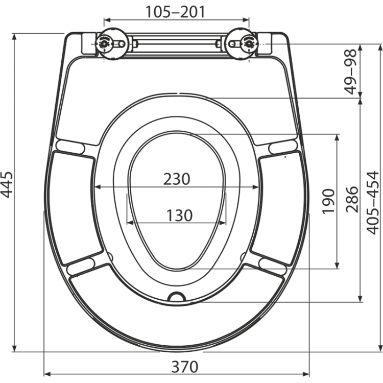 Сиденье для унитаза универсальное со встроенным вкладышем, Дюропласт Alcadrain A603