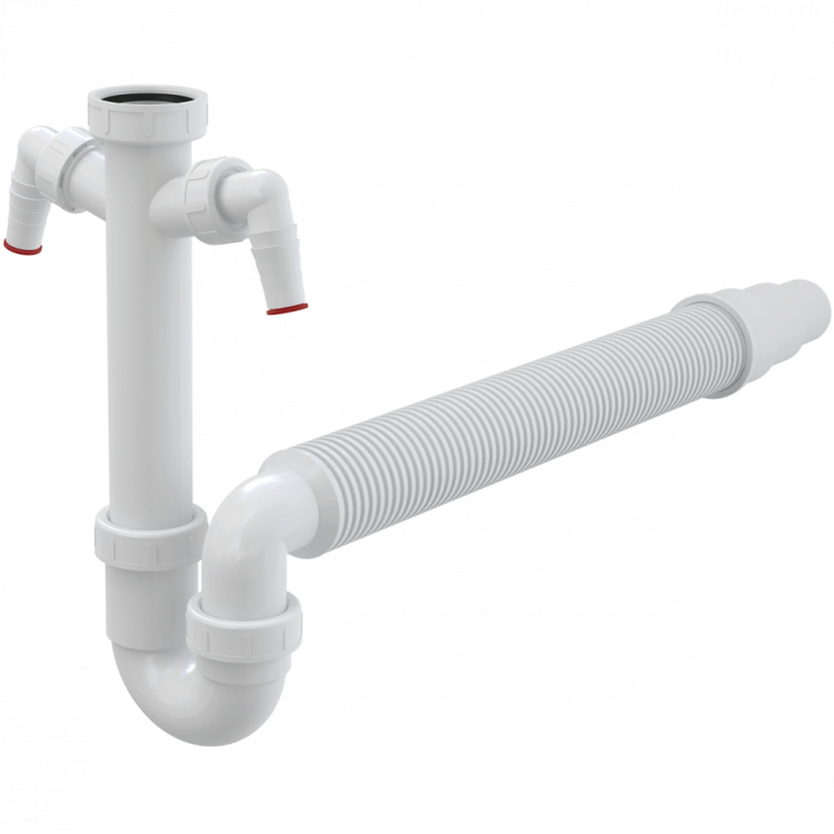 Сифон трубчатый с накидной гайкой 6/4