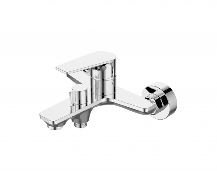 Смеситель для ванны и душа в комплекте с ручным душем, шлангом и держателем Cezares ANCONA-VAS/DFS-CRM