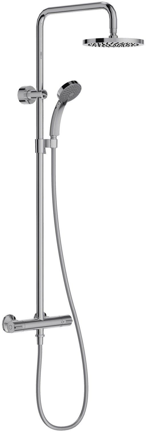 Душевая колонна с термостатическим смесителем и круглым верхним душем 200 мм Jacob Delafon JULY E45716-CP